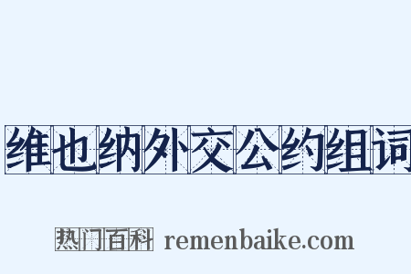 维也纳外交公约组词是什么意思的图片
